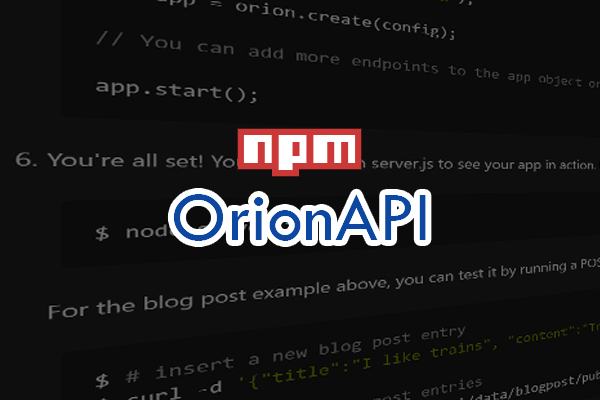 Orion project picture